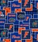 Licensed NCAA University of Florida Argyle Boxes Cotton Fabric by the Yard